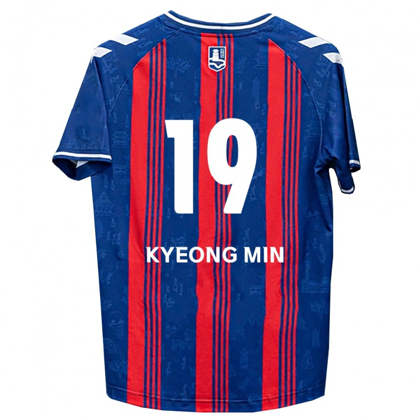 Danxen Hombre Camiseta Kyeong-Min Kim #19 Azul Rojo Blanco 1ª Equipación 2026/27 La Camisa