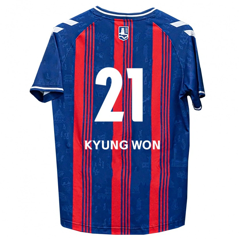 Danxen Hombre Camiseta Kyung-Won Kwon #21 Azul Rojo Blanco 1ª Equipación 2026/27 La Camisa