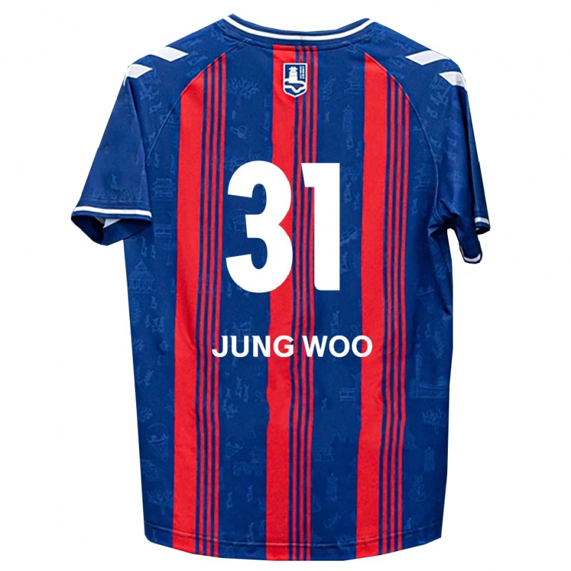 Danxen Hombre Camiseta Jung-Woo Moon #31 Azul Rojo Blanco 1ª Equipación 2026/27 La Camisa