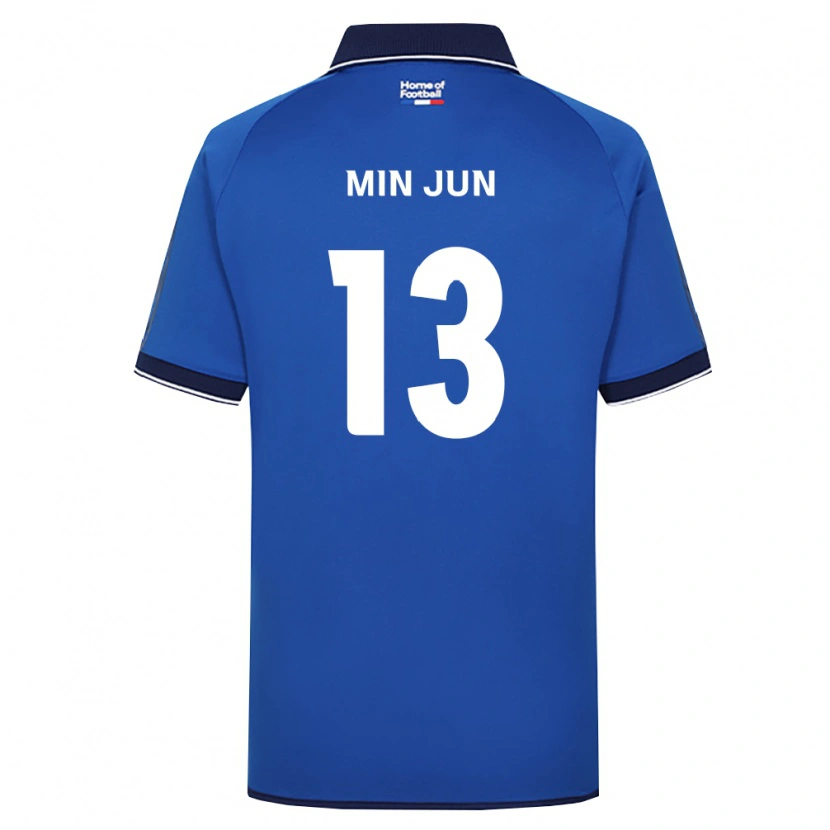 Danxen Hombre Camiseta Min-Jun Yeo #13 Azul Real Blanco Rojo 1ª Equipación 2026/27 La Camisa