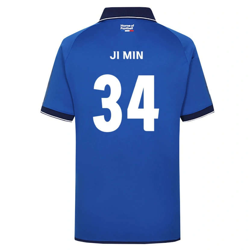 Danxen Hombre Camiseta Ji-Min Park #34 Azul Real Blanco Rojo 1ª Equipación 2026/27 La Camisa