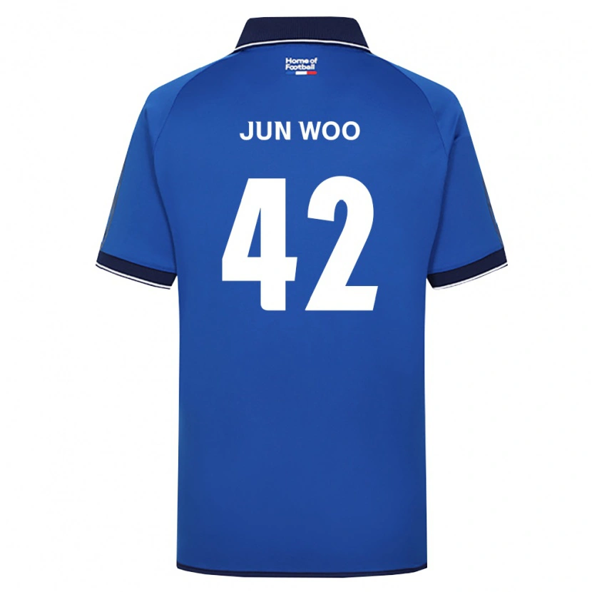 Danxen Hombre Camiseta Jun-Woo Lee #42 Azul Real Blanco Rojo 1ª Equipación 2026/27 La Camisa