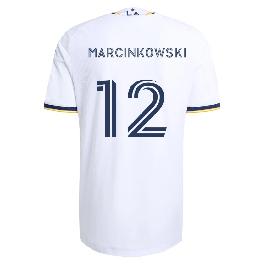 Danxen Hombre Camiseta Jt Marcinkowski #12 Azul Amarillo Y Blanco 1ª Equipación 2026/27 La Camisa
