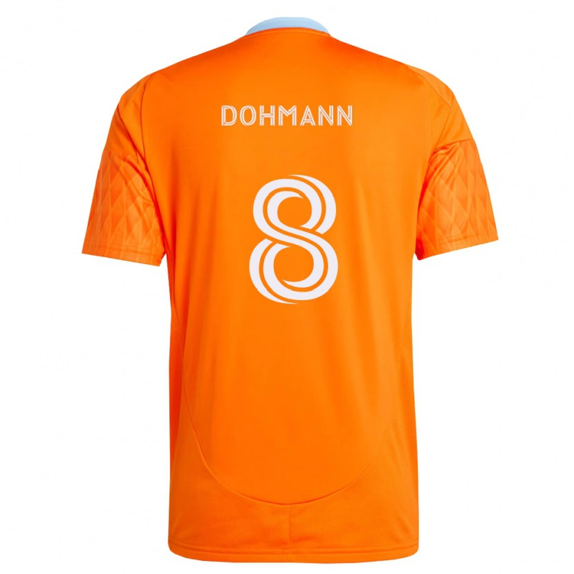 Danxen Hombre Camiseta Gustavo Abreu Dohmann #8 Naranja Blanco 1ª Equipación 2026/27 La Camisa