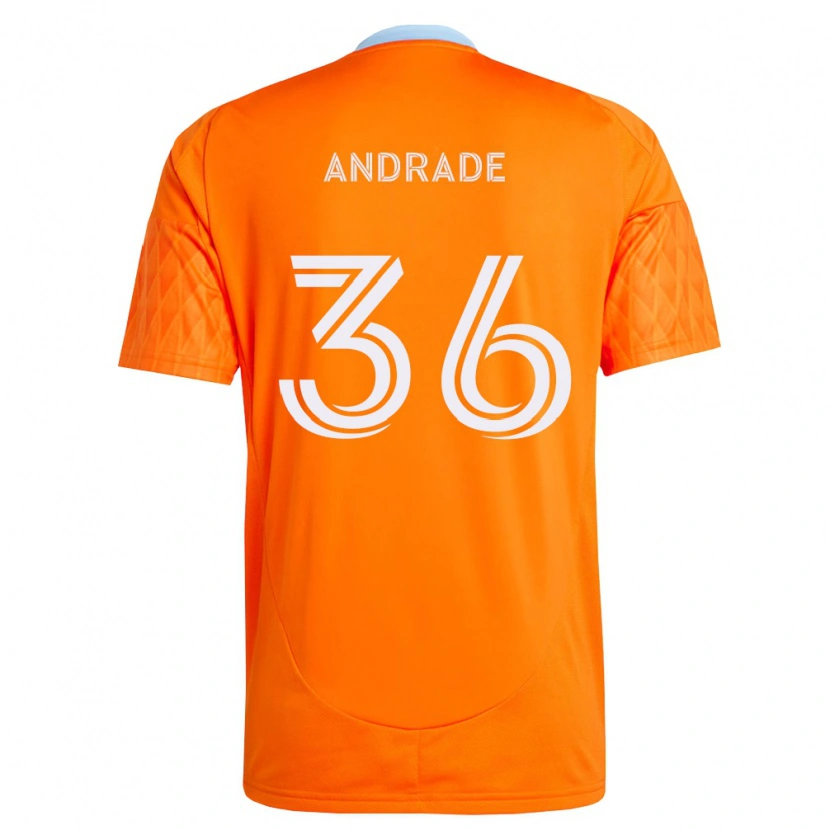 Danxen Hombre Camiseta Felipe Andrade #36 Naranja Blanco 1ª Equipación 2026/27 La Camisa