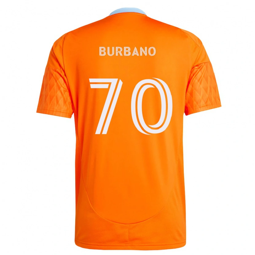 Danxen Hombre Camiseta Jordy Burbano #70 Naranja Blanco 1ª Equipación 2026/27 La Camisa