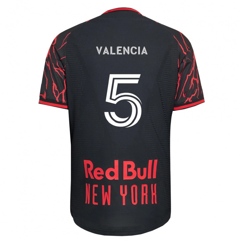 Danxen Hombre Camiseta Omar Valencia #5 Rojo Negro Blanco 1ª Equipación 2026/27 La Camisa