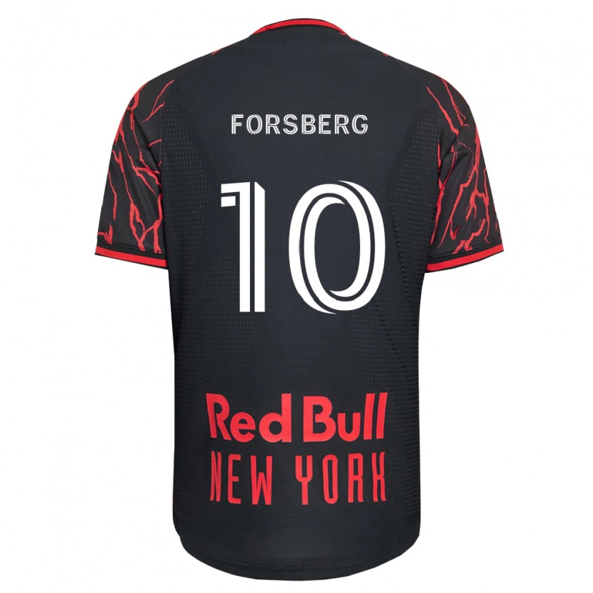 Danxen Hombre Camiseta Emil Forsberg #10 Rojo Negro Blanco 1ª Equipación 2026/27 La Camisa