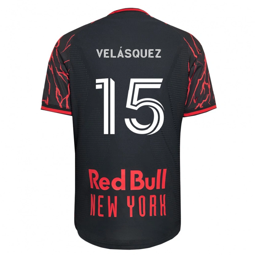 Danxen Hombre Camiseta Eric Velásquez #15 Rojo Negro Blanco 1ª Equipación 2026/27 La Camisa