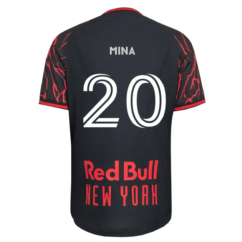 Danxen Hombre Camiseta Juan Mina #20 Rojo Negro Blanco 1ª Equipación 2026/27 La Camisa