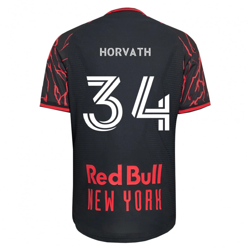 Danxen Hombre Camiseta Ethan Horvath #34 Rojo Negro Blanco 1ª Equipación 2026/27 La Camisa