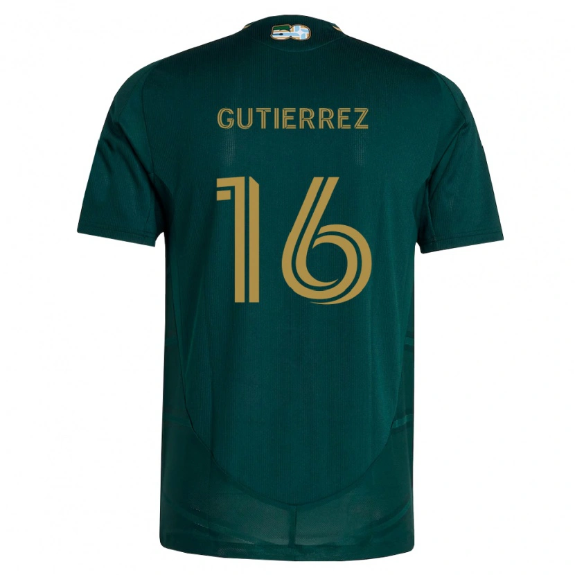 Danxen Hombre Camiseta Diego Gutiérrez #16 Verde Oscuro Marrón 1ª Equipación 2026/27 La Camisa