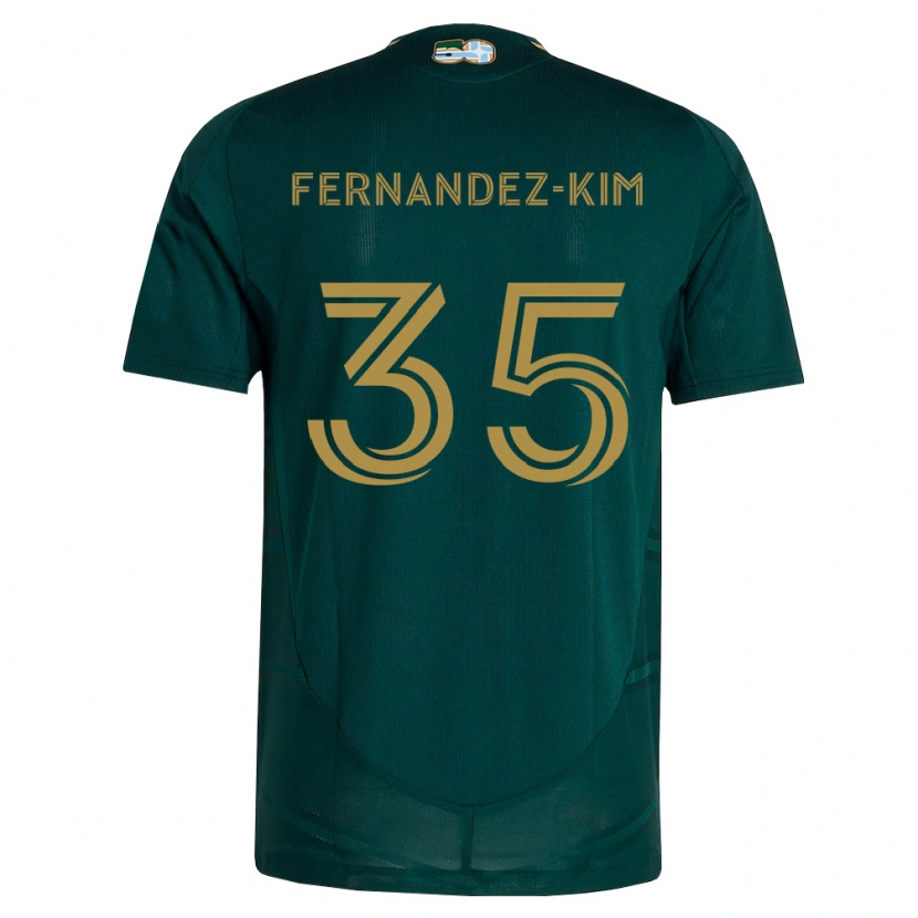 Danxen Hombre Camiseta Lucas Fernandez-Kim #35 Verde Oscuro Marrón 1ª Equipación 2026/27 La Camisa