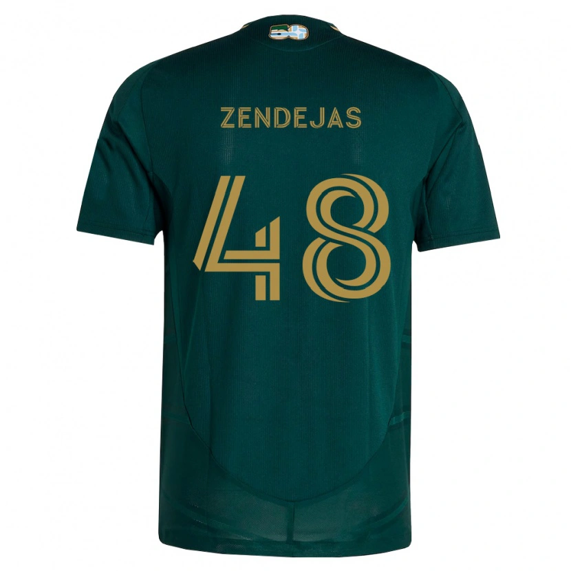 Danxen Hombre Camiseta Noah Zendejas #48 Verde Oscuro Marrón 1ª Equipación 2026/27 La Camisa
