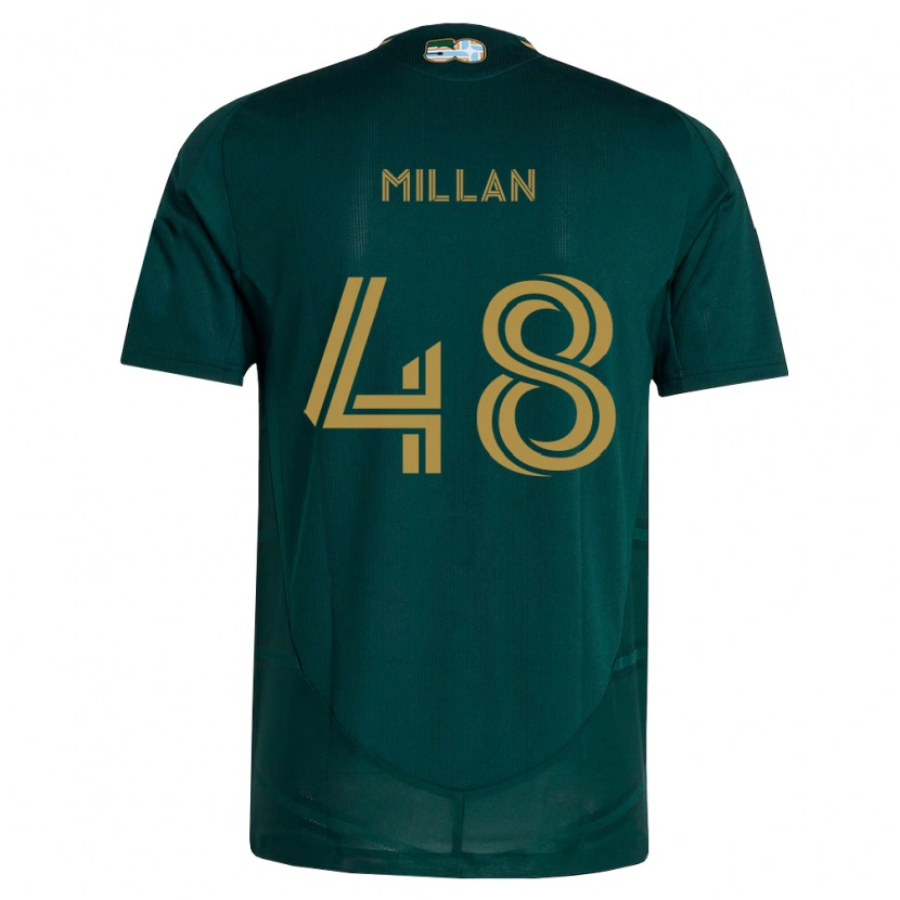 Danxen Hombre Camiseta Marco Millan #48 Verde Oscuro Marrón 1ª Equipación 2026/27 La Camisa