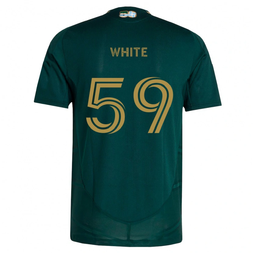 Danxen Hombre Camiseta Dario White #59 Verde Oscuro Marrón 1ª Equipación 2026/27 La Camisa