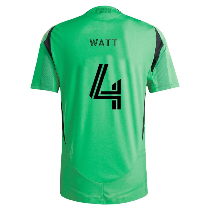 Danxen Hombre Camiseta Evan Watt #4 Verde Esmeralda Negro 1ª Equipación 2026/27 La Camisa