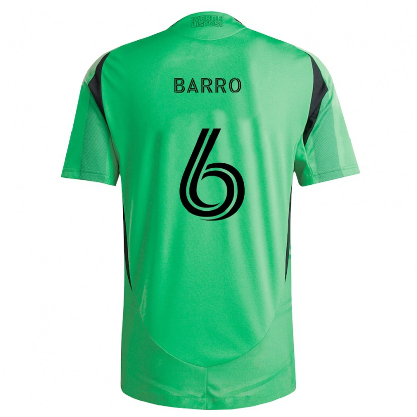 Danxen Hombre Camiseta Djakaría Barro #6 Verde Esmeralda Negro 1ª Equipación 2026/27 La Camisa