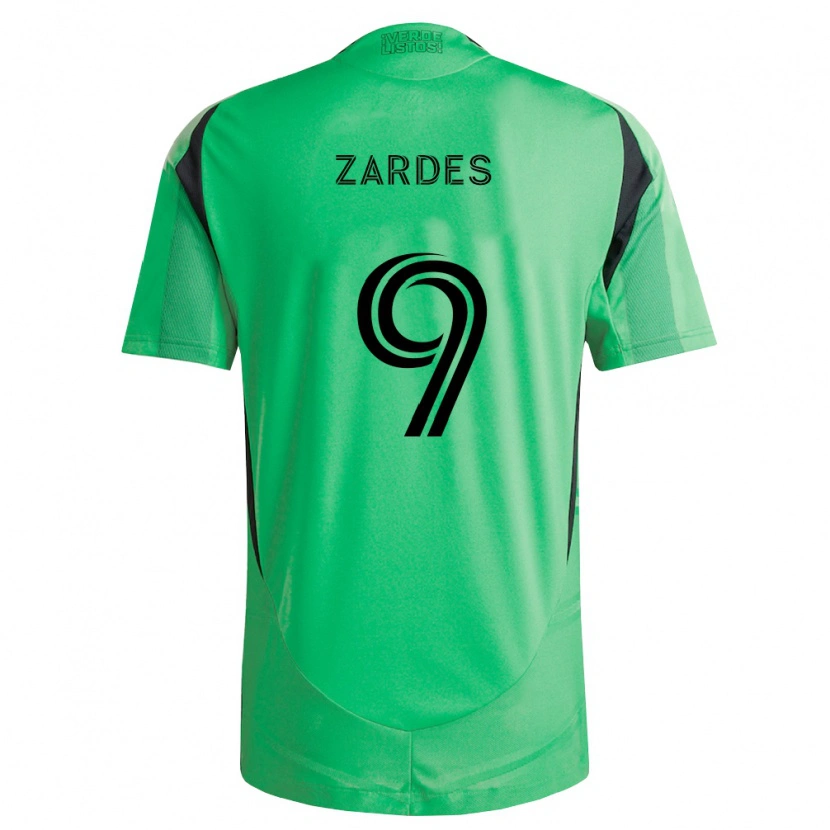 Danxen Hombre Camiseta Gyasi Zardes #9 Verde Esmeralda Negro 1ª Equipación 2026/27 La Camisa