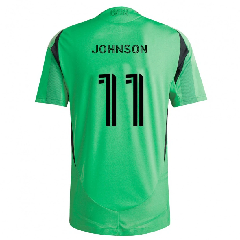 Danxen Hombre Camiseta Emmanuel Johnson #11 Verde Esmeralda Negro 1ª Equipación 2026/27 La Camisa