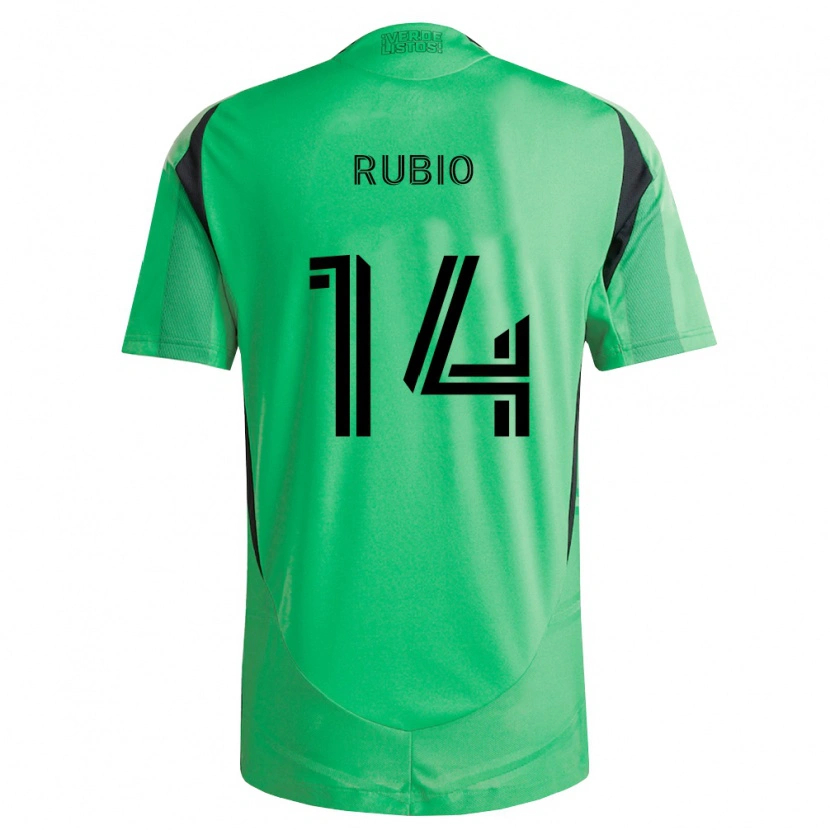 Danxen Hombre Camiseta Diego Rubio #14 Verde Esmeralda Negro 1ª Equipación 2026/27 La Camisa