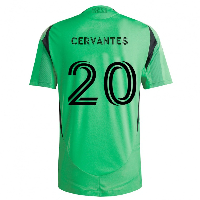 Danxen Hombre Camiseta Aaron Cervantes #20 Verde Esmeralda Negro 1ª Equipación 2026/27 La Camisa