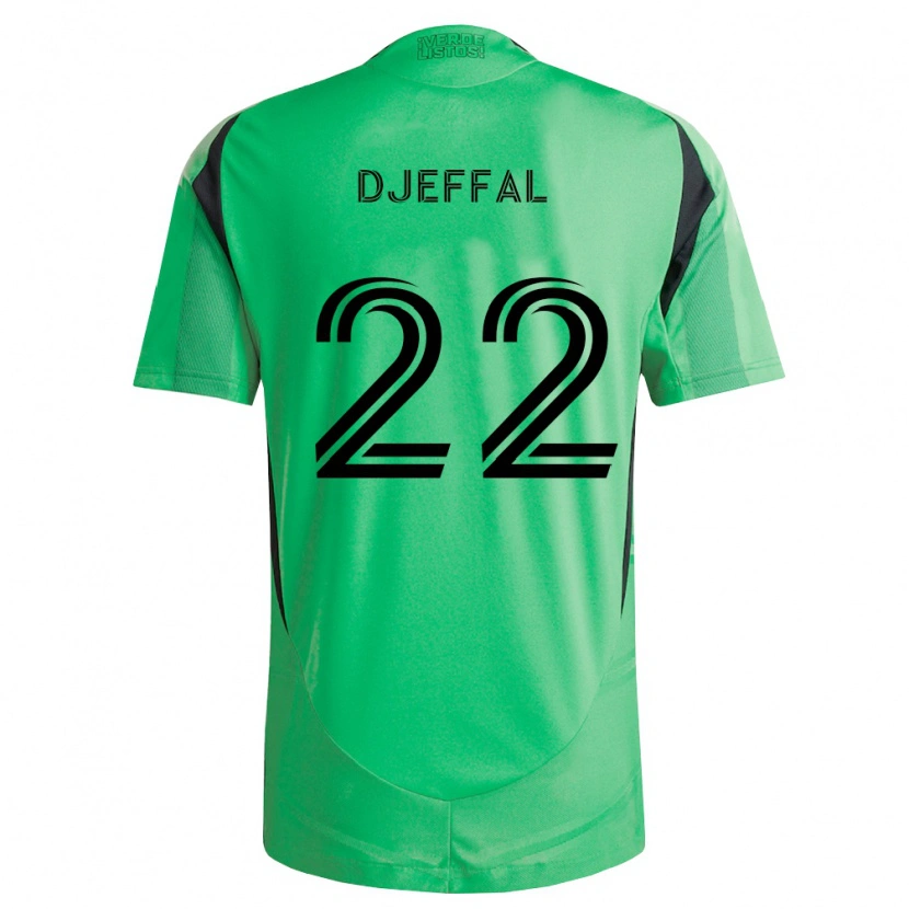 Danxen Hombre Camiseta Sofiane Djeffal #22 Verde Esmeralda Negro 1ª Equipación 2026/27 La Camisa