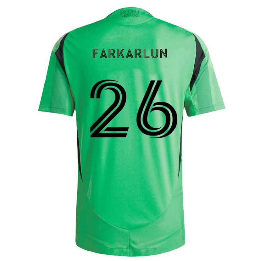 Danxen Hombre Camiseta Jimmy Farkarlun #26 Verde Esmeralda Negro 1ª Equipación 2026/27 La Camisa