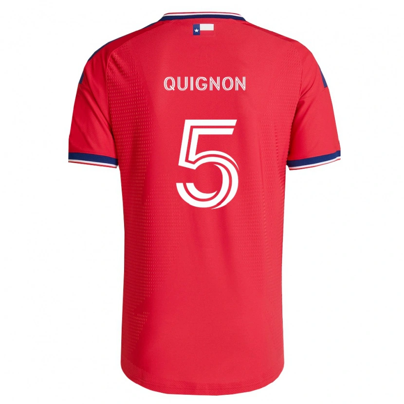 Danxen Hombre Camiseta Facundo Quignón #5 Rojo Azul Blanco 1ª Equipación 2026/27 La Camisa