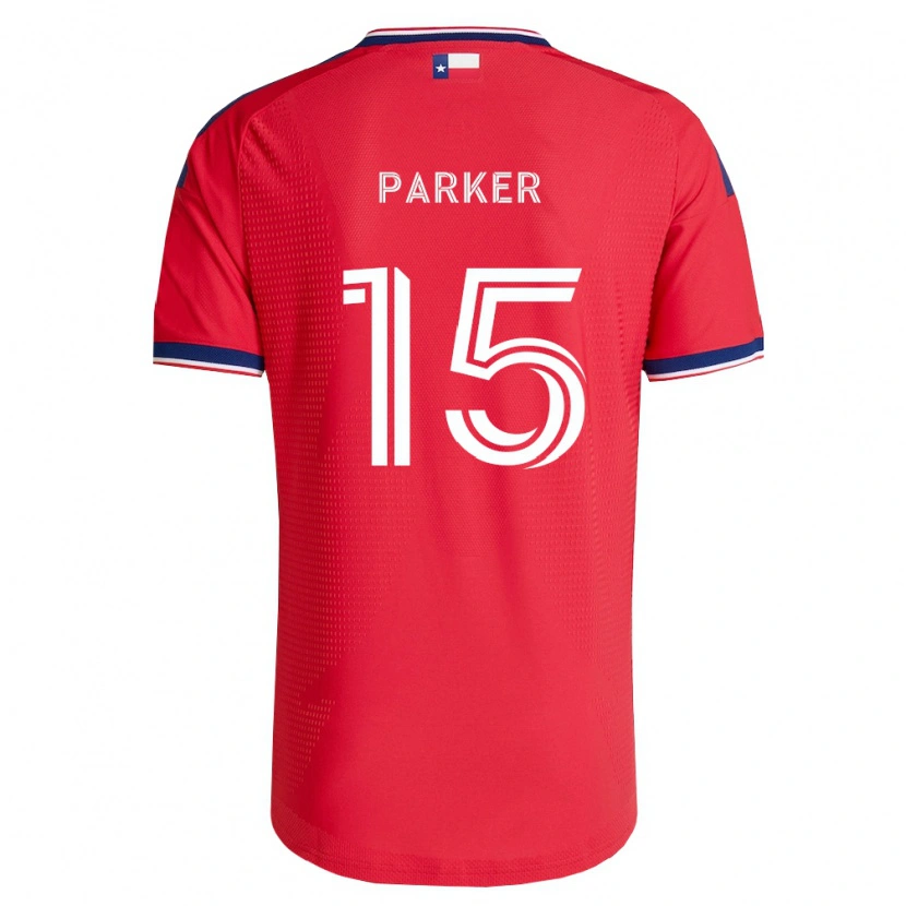 Danxen Hombre Camiseta Isaiah Parker #15 Rojo Azul Blanco 1ª Equipación 2026/27 La Camisa