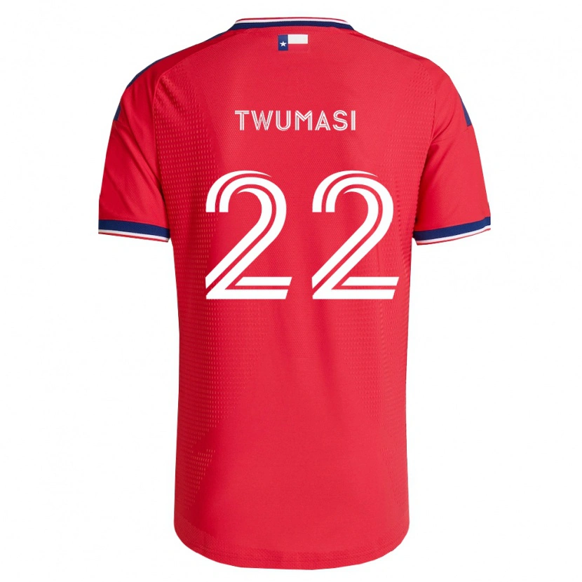 Danxen Hombre Camiseta Ema Twumasi #22 Rojo Azul Blanco 1ª Equipación 2026/27 La Camisa