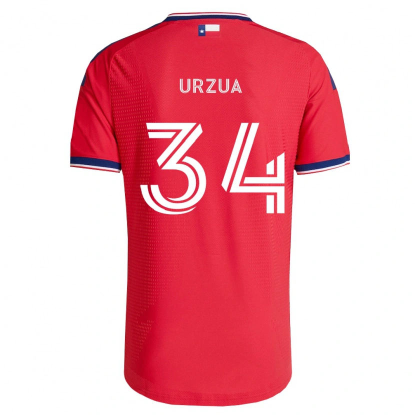 Danxen Hombre Camiseta Alejandro Urzua #34 Rojo Azul Blanco 1ª Equipación 2026/27 La Camisa