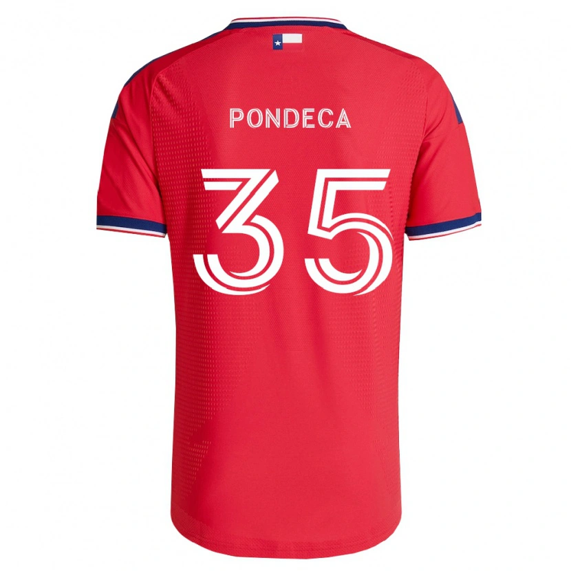 Danxen Hombre Camiseta Tomas Pondeca #35 Rojo Azul Blanco 1ª Equipación 2026/27 La Camisa