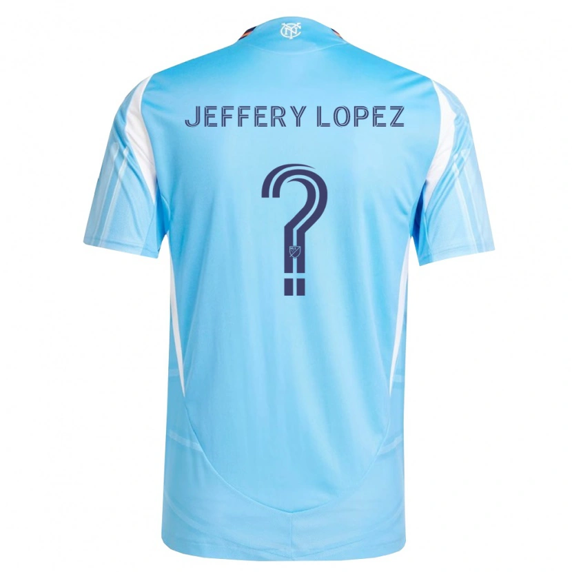 Danxen Hombre Camiseta Jeffery López #0 Azul Cielo Blanco 1ª Equipación 2026/27 La Camisa