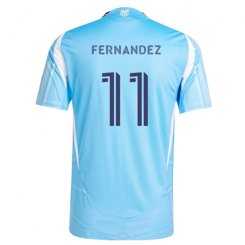 Danxen Hombre Camiseta Julián Fernández #11 Azul Cielo Blanco 1ª Equipación 2026/27 La Camisa