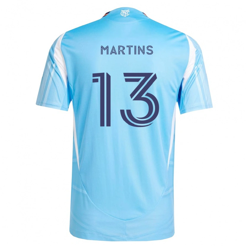 Danxen Hombre Camiseta Thiago Martins #13 Azul Cielo Blanco 1ª Equipación 2026/27 La Camisa
