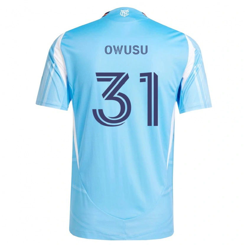 Danxen Hombre Camiseta Samuel Owusu #31 Azul Cielo Blanco 1ª Equipación 2026/27 La Camisa