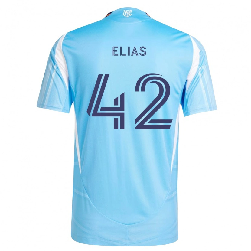 Danxen Hombre Camiseta Piero Elias #42 Azul Cielo Blanco 1ª Equipación 2026/27 La Camisa