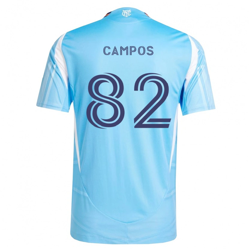 Danxen Hombre Camiseta Adonis Campos #82 Azul Cielo Blanco 1ª Equipación 2026/27 La Camisa