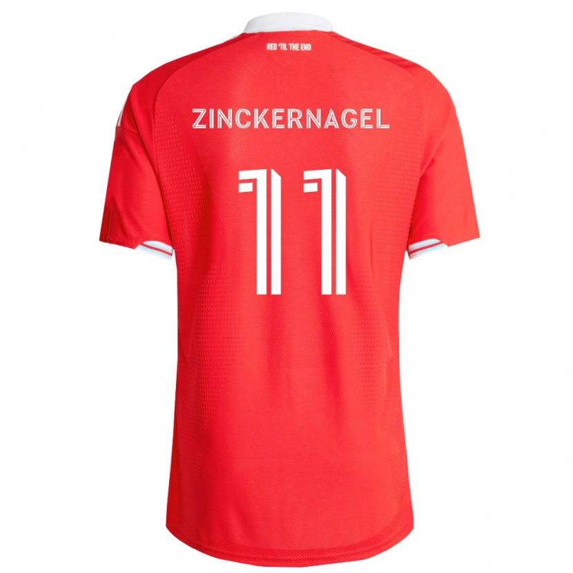 Danxen Hombre Camiseta Philip Zinckernagel #11 Rojo Azul Profundo Blanco 1ª Equipación 2026/27 La Camisa