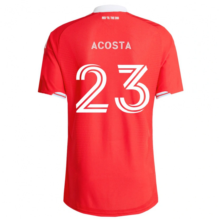 Danxen Hombre Camiseta Kellyn Acosta #23 Rojo Azul Profundo Blanco 1ª Equipación 2026/27 La Camisa