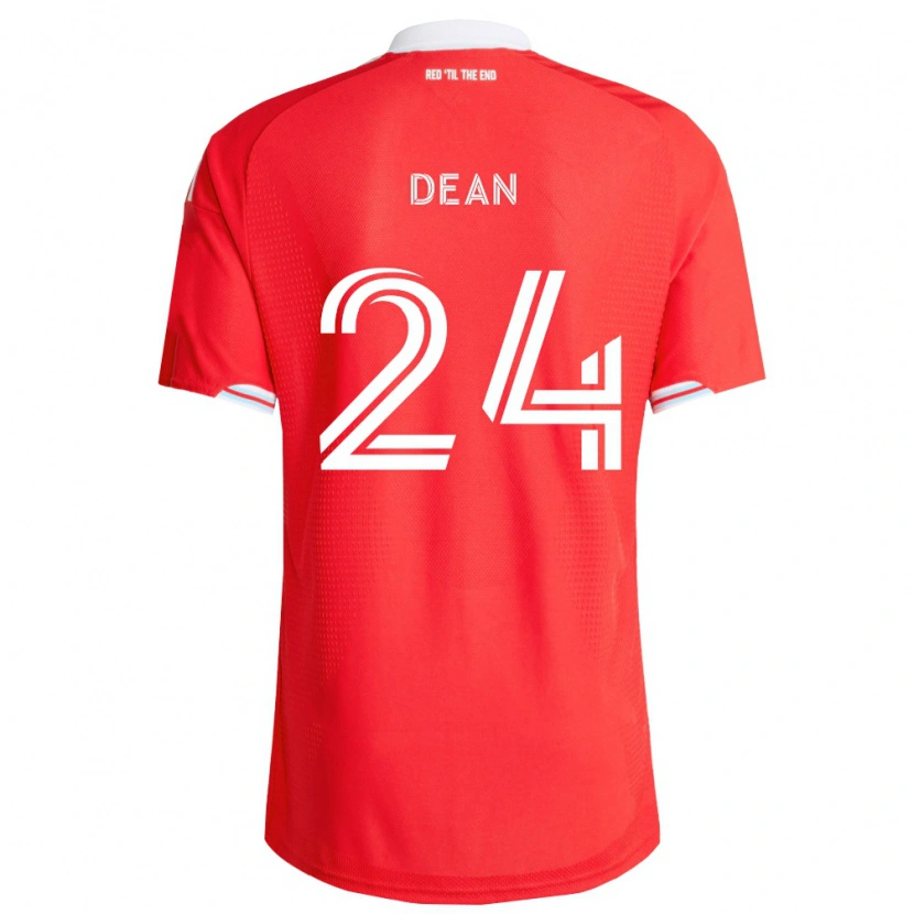 Danxen Hombre Camiseta Jonathan Dean #24 Rojo Azul Profundo Blanco 1ª Equipación 2026/27 La Camisa