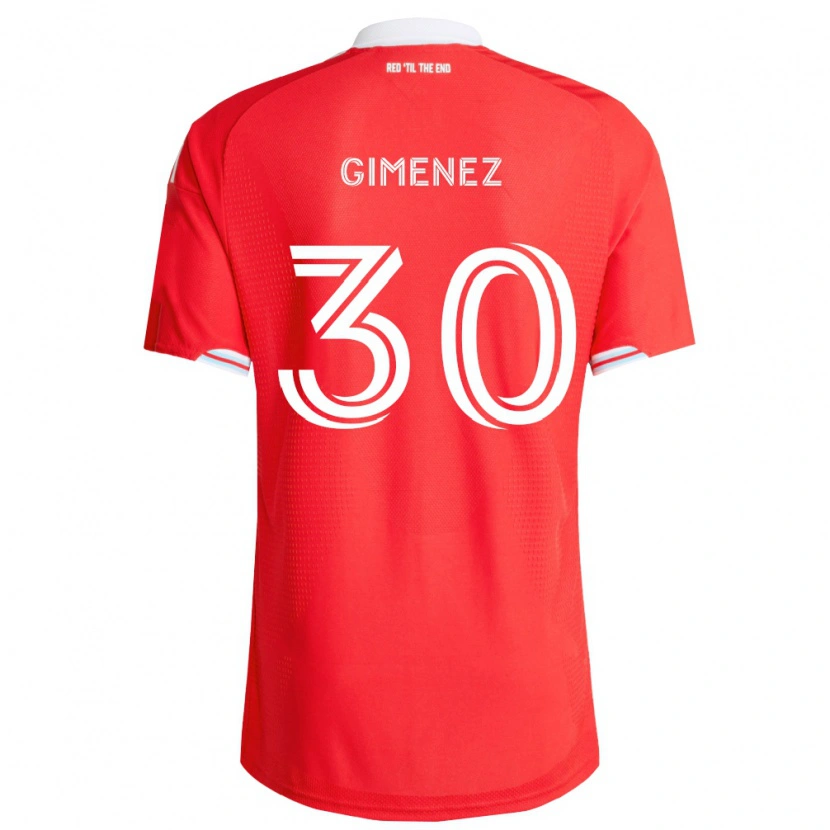 Danxen Hombre Camiseta Gastón Giménez #30 Rojo Azul Profundo Blanco 1ª Equipación 2026/27 La Camisa