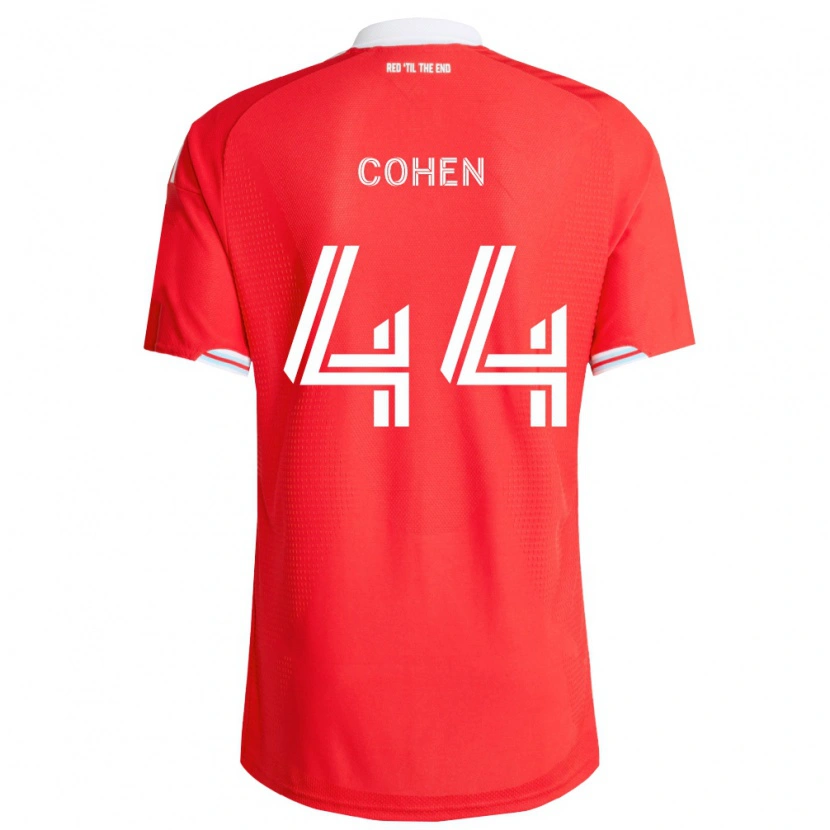 Danxen Hombre Camiseta Josh Cohen #44 Rojo Azul Profundo Blanco 1ª Equipación 2026/27 La Camisa