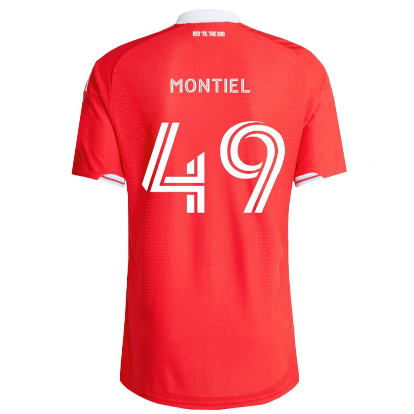 Danxen Hombre Camiseta Jhonier Montiel #49 Rojo Azul Profundo Blanco 1ª Equipación 2026/27 La Camisa