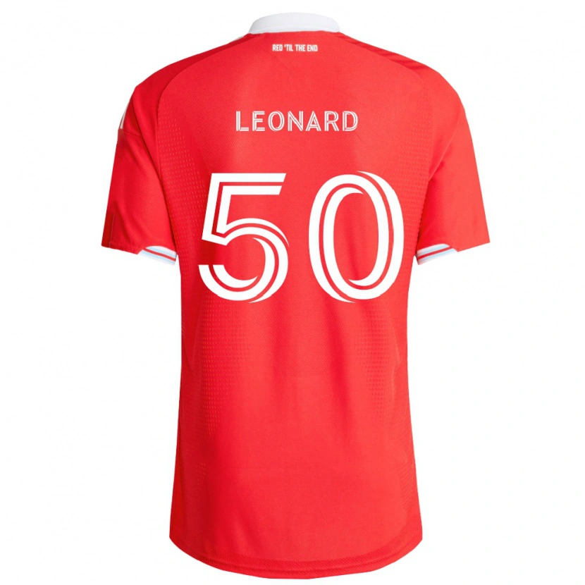 Danxen Hombre Camiseta Eric Leonard #50 Rojo Azul Profundo Blanco 1ª Equipación 2026/27 La Camisa