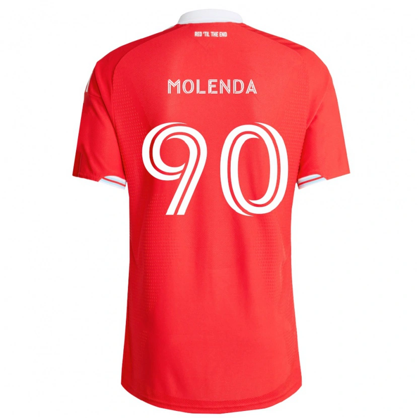 Danxen Hombre Camiseta David Molenda #90 Rojo Azul Profundo Blanco 1ª Equipación 2026/27 La Camisa