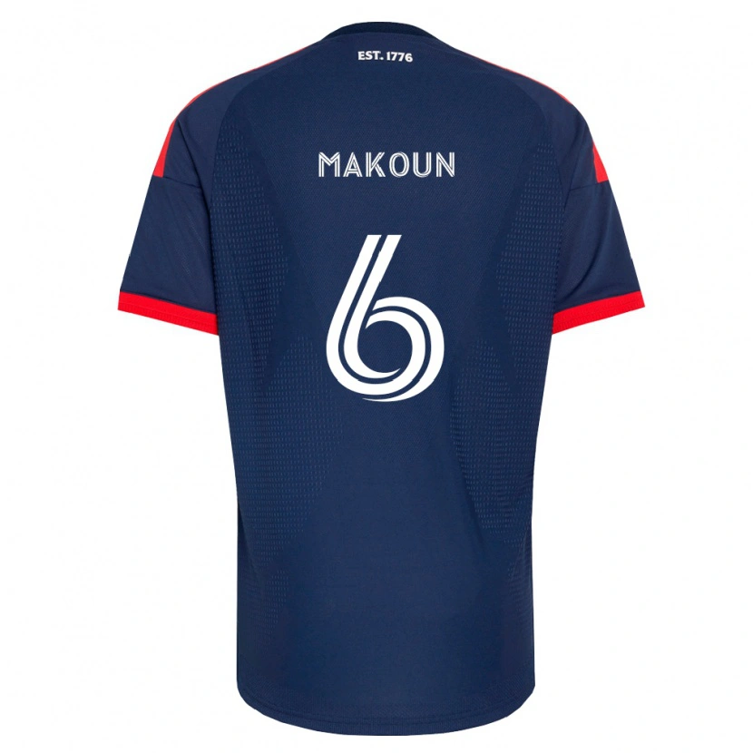Danxen Hombre Camiseta Christian Makoun #6 Azul Real Rojo Blanco 1ª Equipación 2026/27 La Camisa