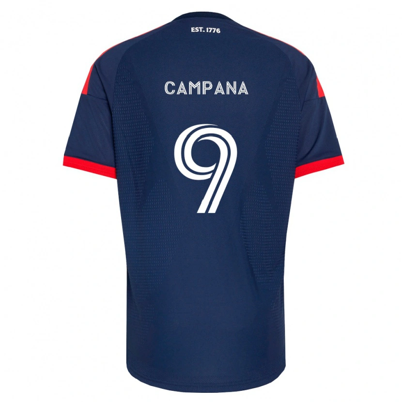 Danxen Hombre Camiseta Leonardo Campana #9 Azul Real Rojo Blanco 1ª Equipación 2026/27 La Camisa