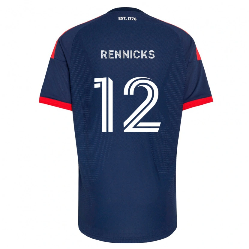 Danxen Hombre Camiseta Justin Rennicks #12 Azul Real Rojo Blanco 1ª Equipación 2026/27 La Camisa